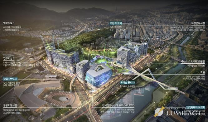 백현마이스 도시개발사업 구상도