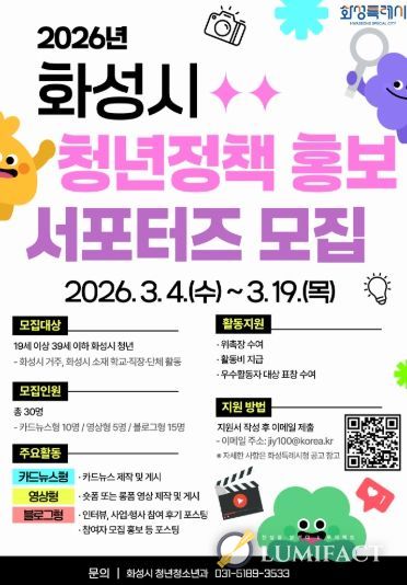 청년정책 홍보 서포터즈 모집 홍보 포스터